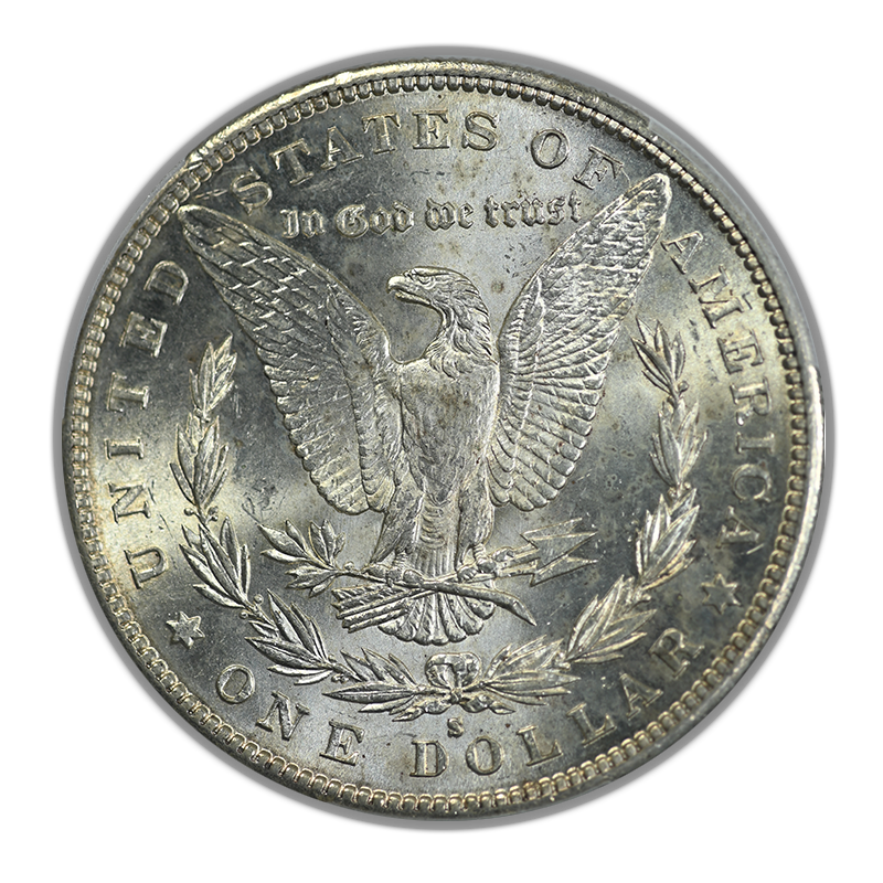 1889-S Morgan Dollar $1 PCGS MS62 Reverse