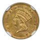 1856 Type 3 Indian Princess Head Gold Dollar G$1 NGC MS62 - Slanted 5