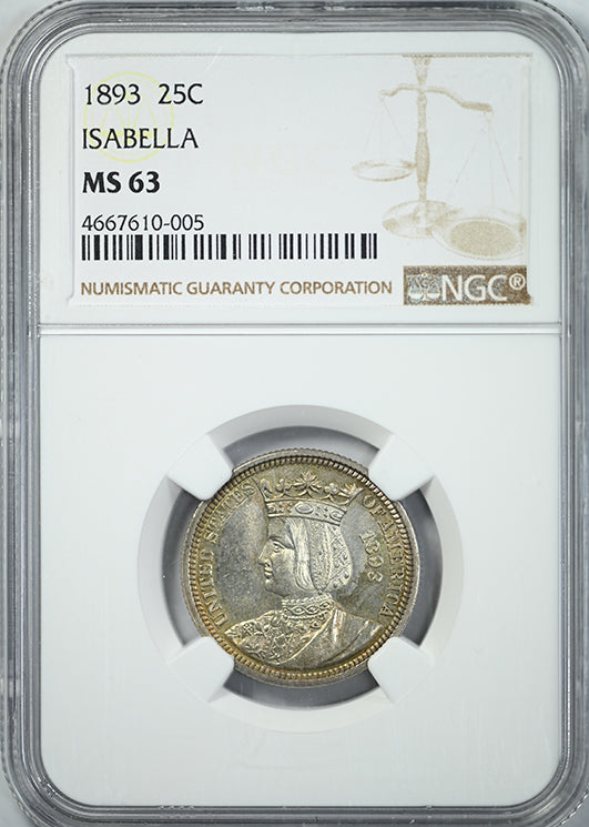 1893 Isabella Classic Commemorative Quarter 25C NGC MS63
