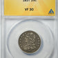 1837 Capped Bust Quarter 25C ANACS VF30