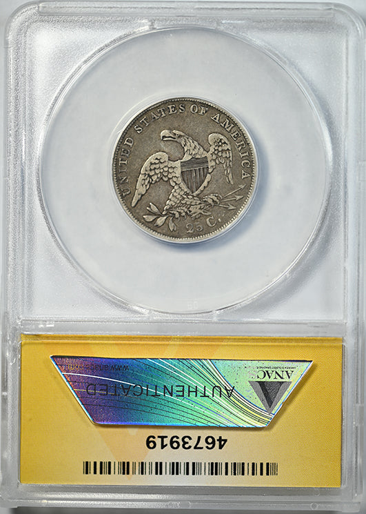 1837 Capped Bust Quarter 25C ANACS VF30