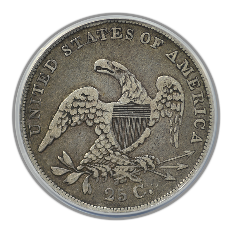 1837 Capped Bust Quarter 25C ANACS VF30