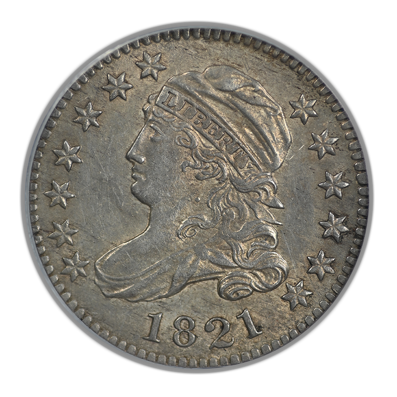 1821 Capped Bust Dime 10C ANACS AU50