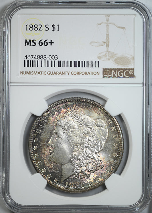 1882-S Morgan Dollar $1 NGC MS66+