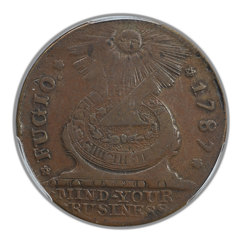 1787 Fugio Cent 1C PCGS VF30 Newman 14-O