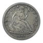 1861-S Liberty Seated Half Dollar 50C PCGS F15