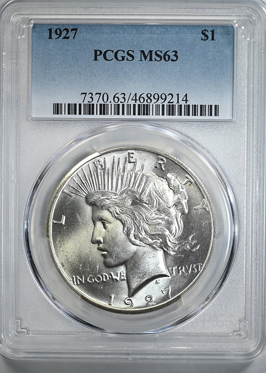 1927 Peace Dollar $1 PCGS MS63