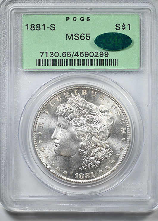 1881-S Morgan Dollar $1 PCGS MS65 CAC OGH