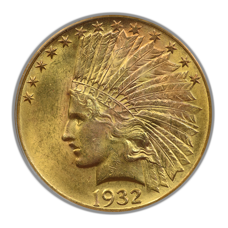 1932 Indian Head Gold Eagle $10 PCGS MS64 OGH
