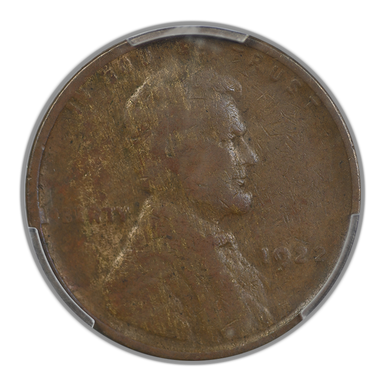 1922 No D Lincoln Wheat Cent 1C PCGS F12 - Strong Reverse