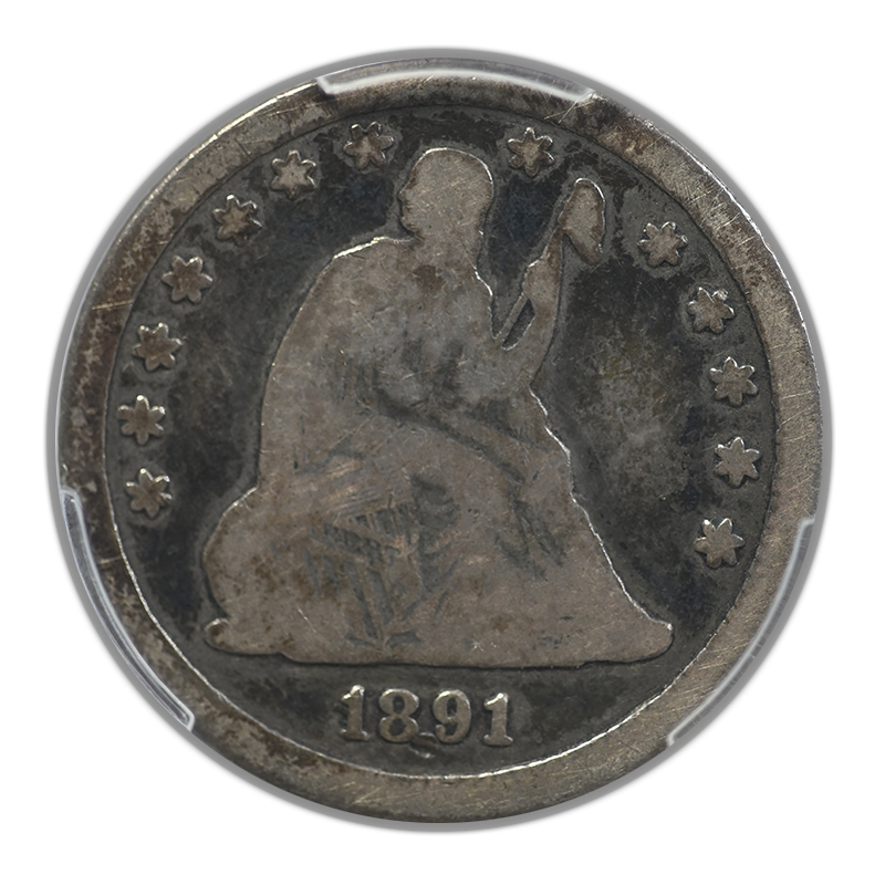 1891-O Liberty Seated Quarter 25C PCGS AG03 Obverse