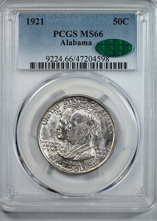 1921 Alabama Classic Commemorative Half Dollar 50C PCGS MS66 CAC Obverse Slab