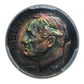 1964 Roosevelt Dime 10C PCGS MS65 - RAINBOW TONED! Obverse