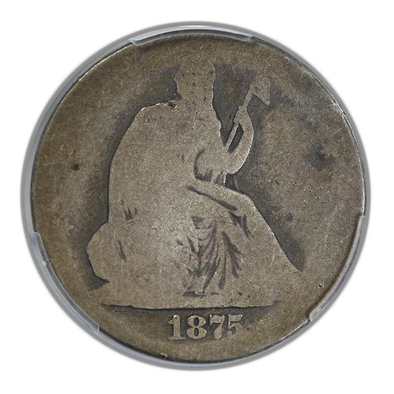1875-CC Lowball Liberty Seated Half Dollar 50C PCGS FR02 Obverse