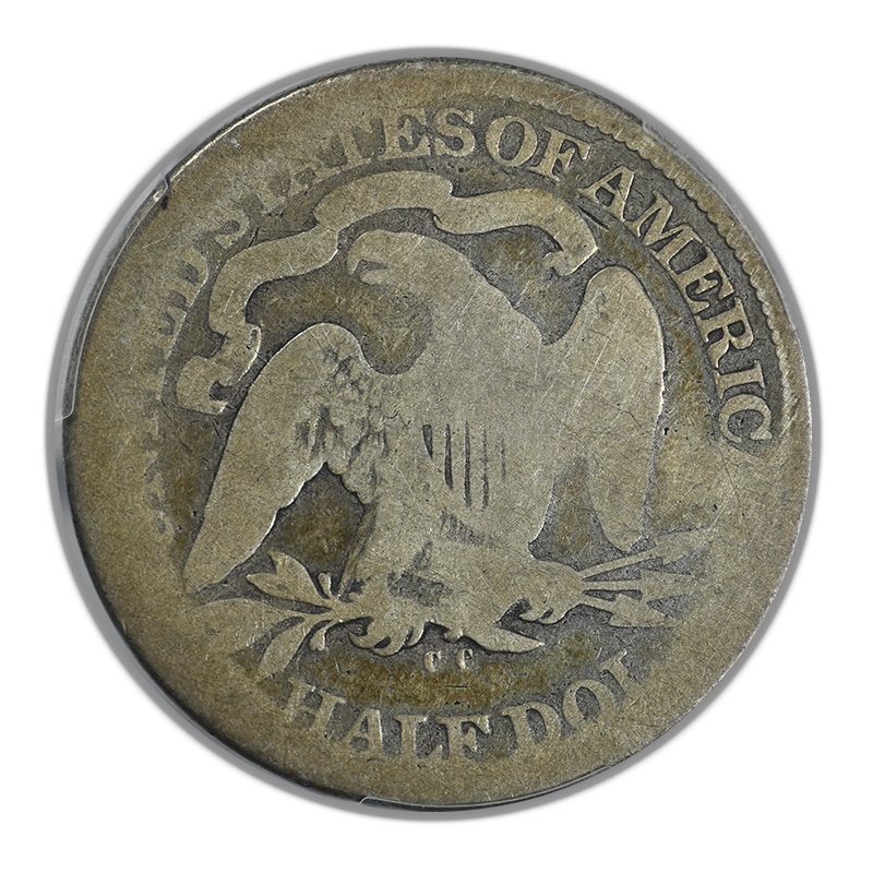 1875-CC Lowball Liberty Seated Half Dollar 50C PCGS FR02 Reverse