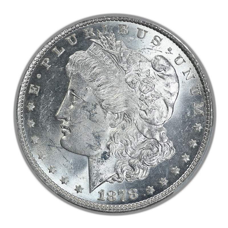 1878 8TF Morgan Dollar $1 PCGS MS62 Obverse
