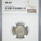 1843 FK//FF Denmark 8RBS Rigsbankskilling NGC MS64 - TONED!