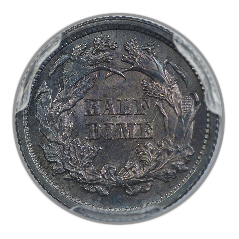 1862 Liberty Seated Half Dime H10C PCGS MS62 - TONED!