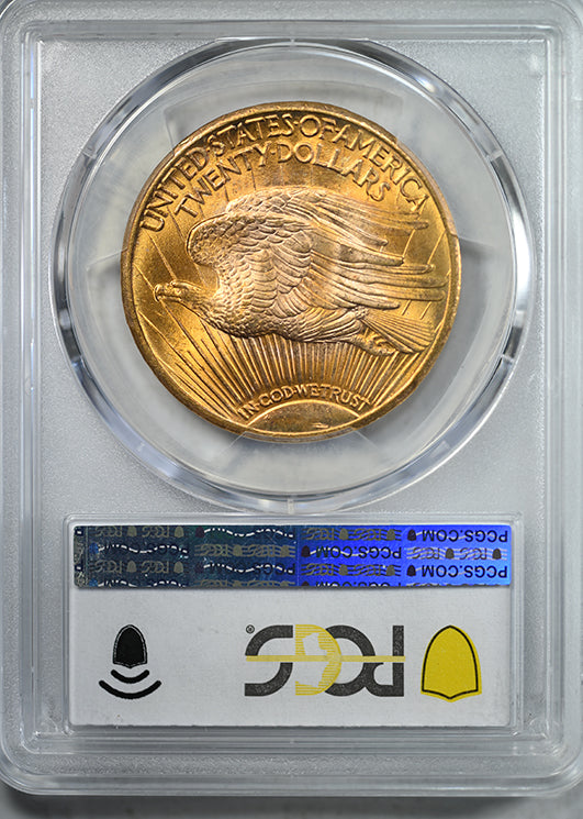 1925 Saint Gaudens Gold Double Eagle $20 PCGS MS66+ Reverse Slab