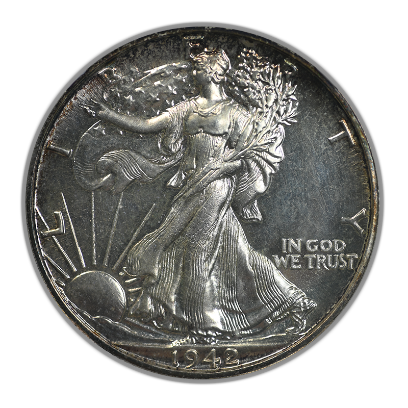 1942 Proof Walking Liberty Half Dollar 50C NGC PF63 CAC Obverse