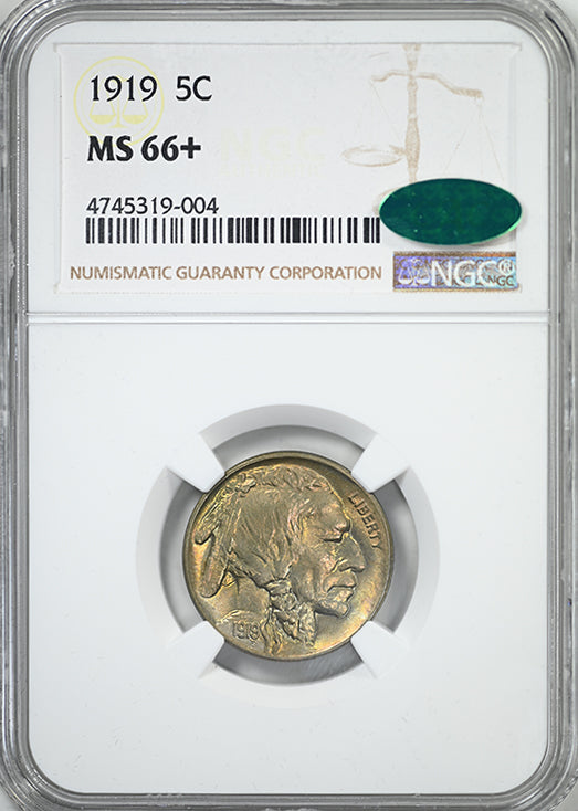 1919 Buffalo Nickel 5C NGC MS66+ CAC