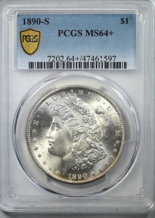 1890-S Morgan Dollar $1 PCGS MS64+ Obverse Slab