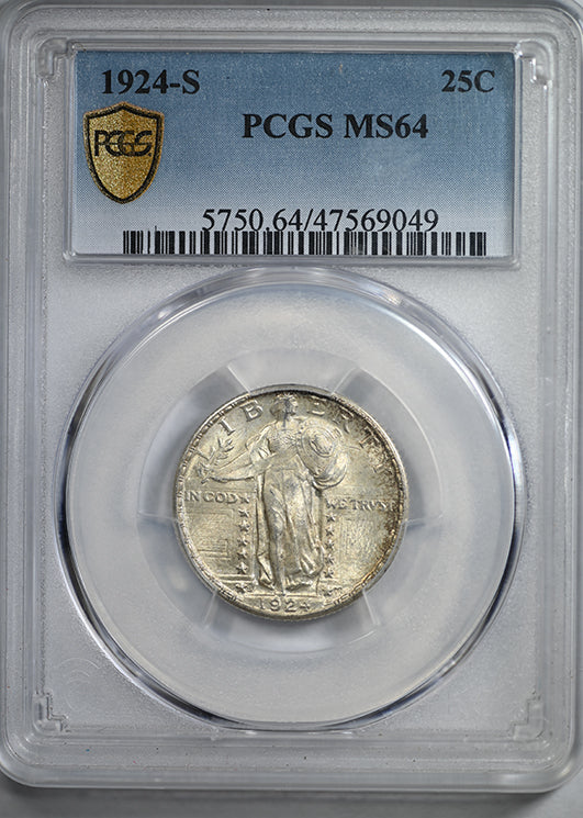 1924-S Standing Liberty Quarter 25C PCGS MS64