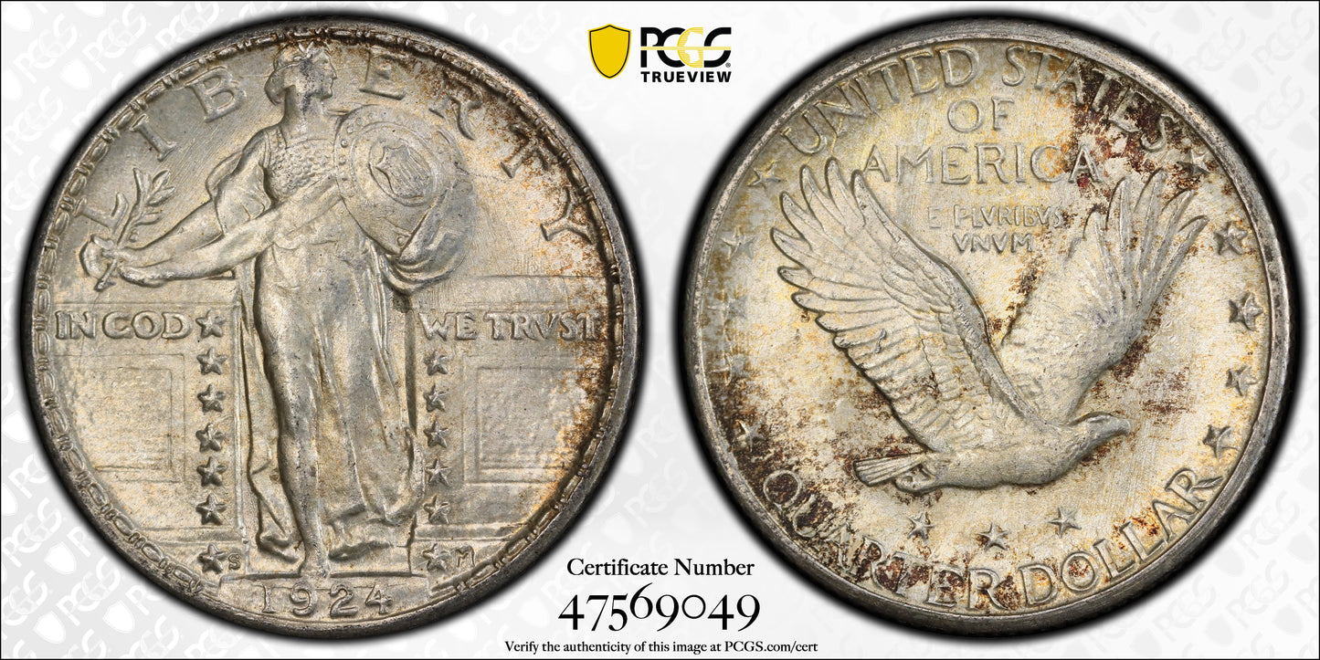 1924-S Standing Liberty Quarter 25C PCGS MS64