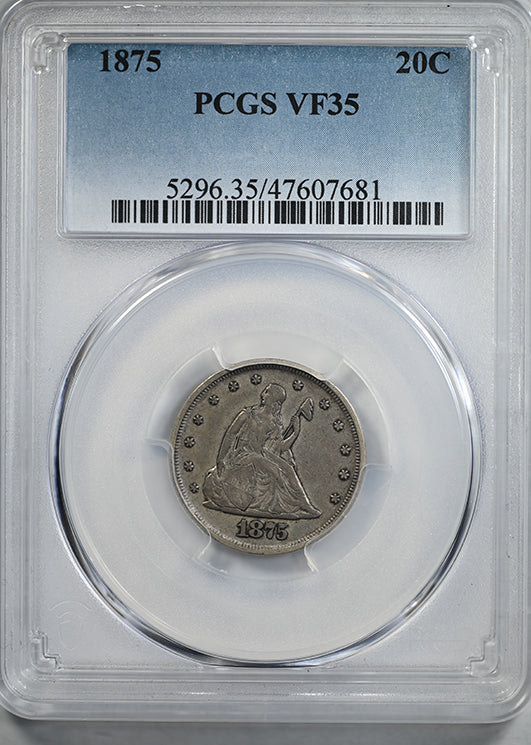 1875 Twenty Cent Piece 20C PCGS VF35
