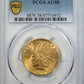 1914-D Indian Head Gold Eagle $10 PCGS AU58 Obverse Slab