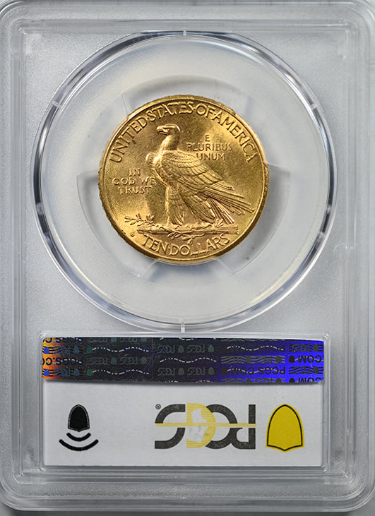 1914-D Indian Head Gold Eagle $10 PCGS AU58 Reverse Slab