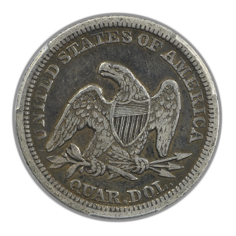 1845 Liberty Seated Quarter 25C PCGS VF25