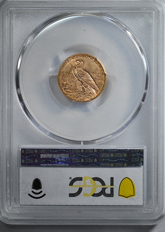 1925-D Indian Head Gold Quarter Eagle $2.50 PCGS MS65 Reverse Slab