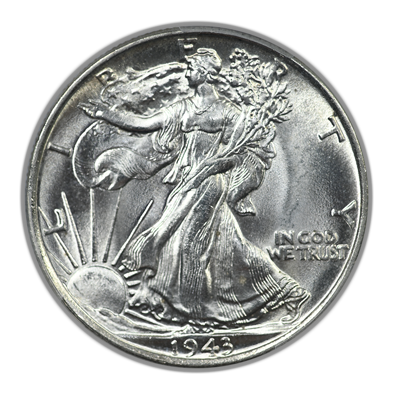 1943 Walking Liberty Half Dollar 50C PCGS MS65 CAC