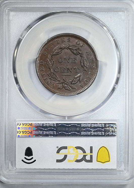 1837 Coronet Head Large Cent 1C PCGS MS62BN - Head of 1838