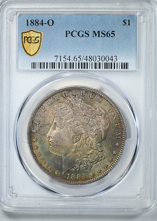 1884-O Morgan Dollar $1 PCGS MS65 - TONED!