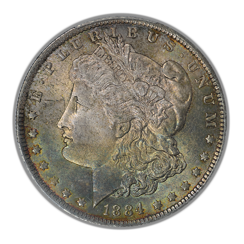 1884-O Morgan Dollar $1 PCGS MS65 - TONED!