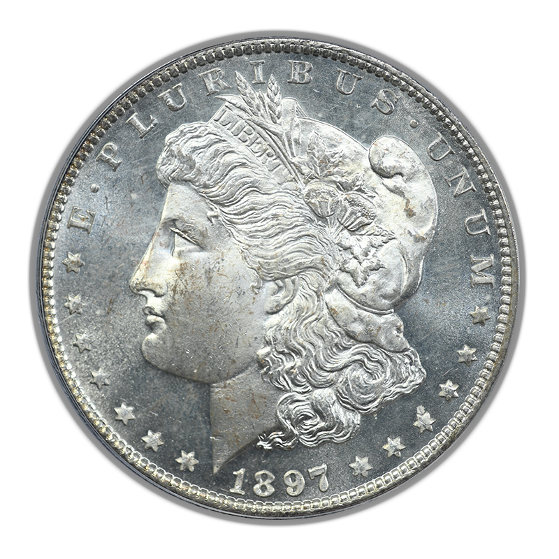 1897 Morgan Dollar $1 MS64PL OGH - Prooflike Obverse