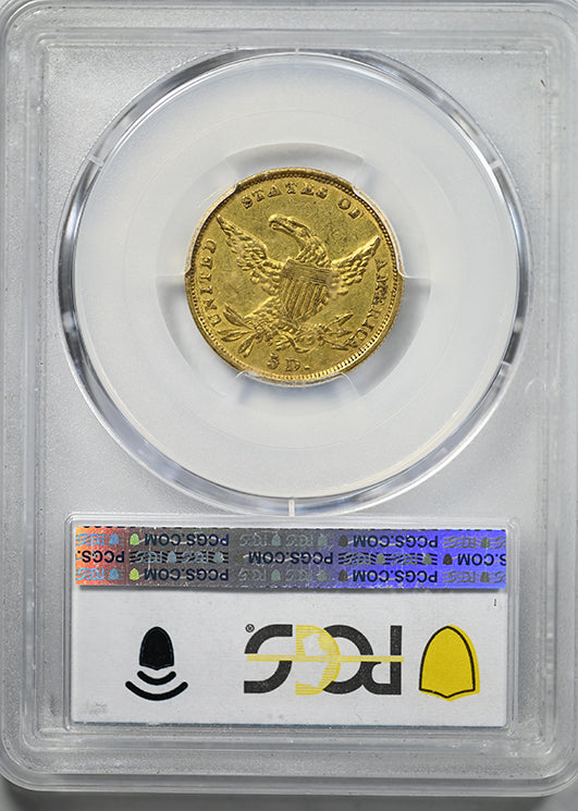 1834 Classic Head Gold Half Eagle $5 PCGS AU53 - Plain 4