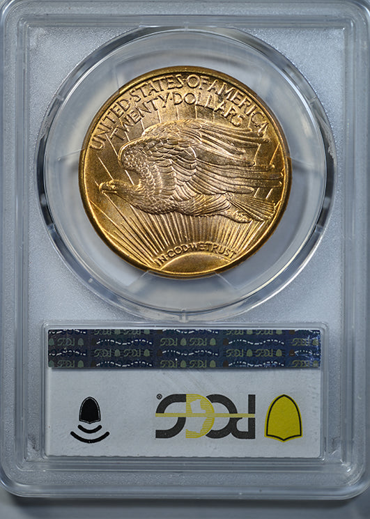 1923-D Saint Gaudens Gold Double Eagle $20 PCGS MS66+ CAC Reverse Slab