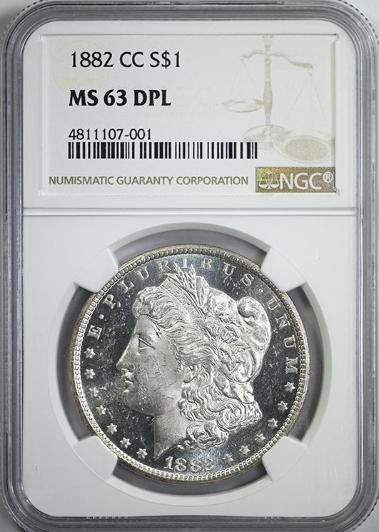 1882-CC Morgan Dollar $1 NGC MS63DMPL - Deep Mirror Prooflike