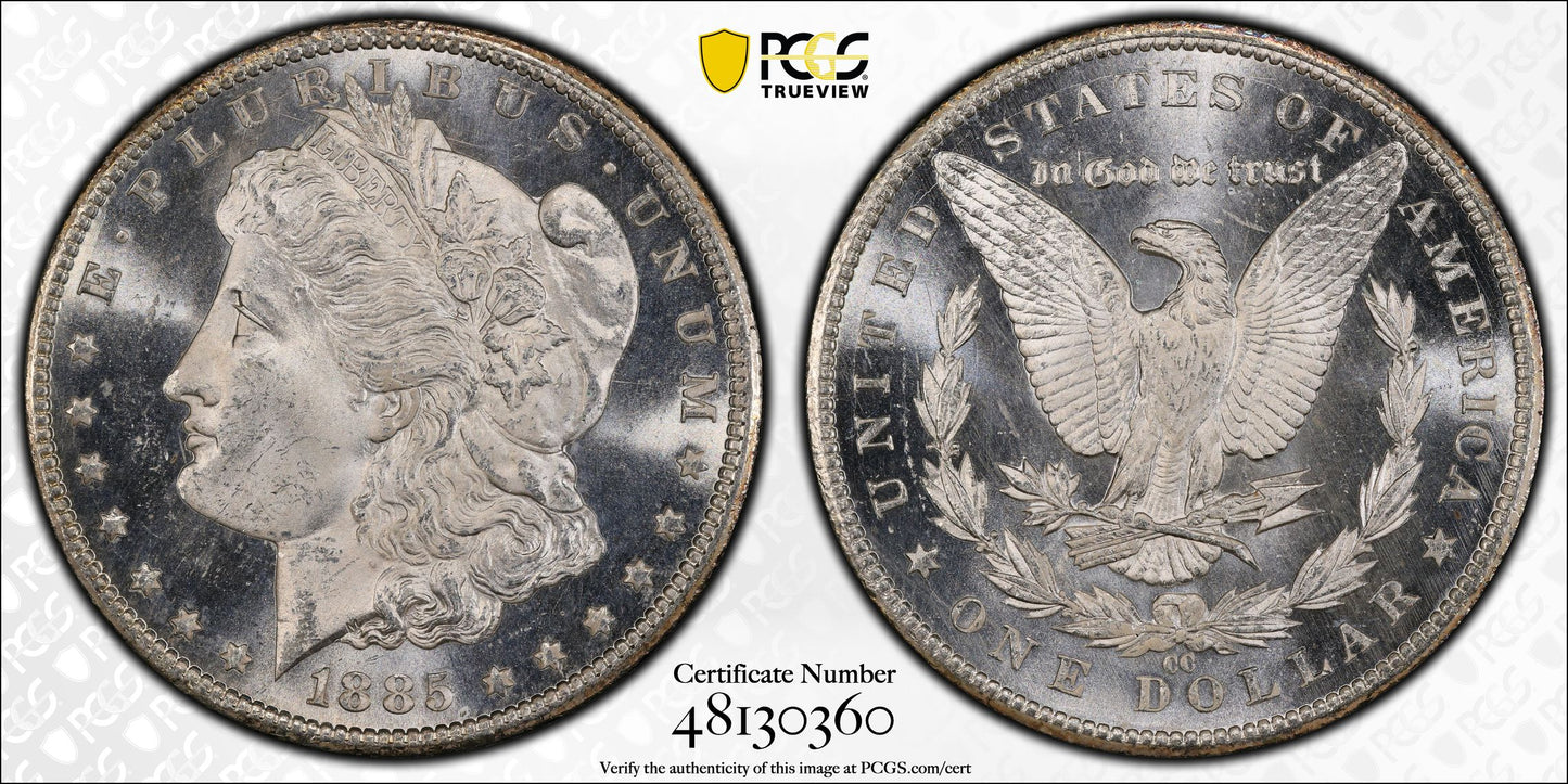 1885-CC Morgan Dollar $1 PCGS MS64+ CAC