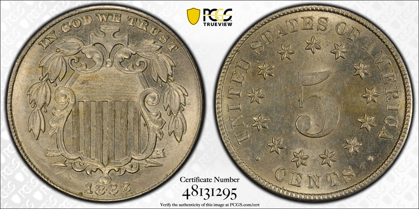 1883 Shield Nickel 5C PCGS MS62