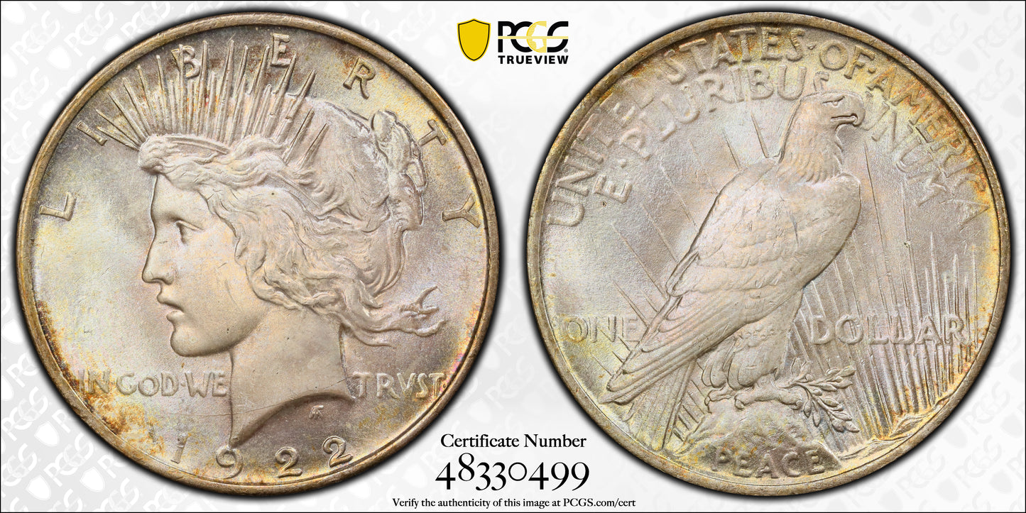 1922 Peace Dollar $1 PCGS MS64