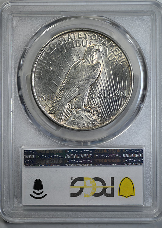 1934-D Peace Dollar $1 PCGS MS62 Reverse Slab