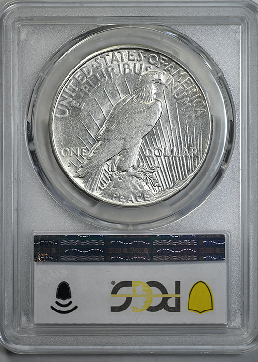 1934-S Peace Dollar $1 PCGS AU50 Reverse Slab