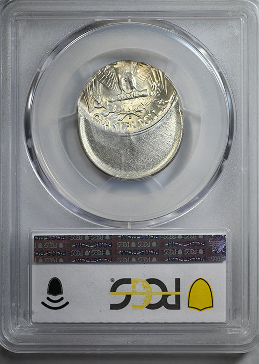(1932-64-D) Washington Quarter 25C PCGS MS63 - Mint Error Struck 50% Off-Center