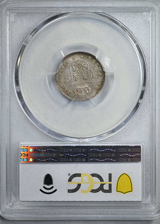 1868 Spanish Philippines 10C Centimos PCGS MS64