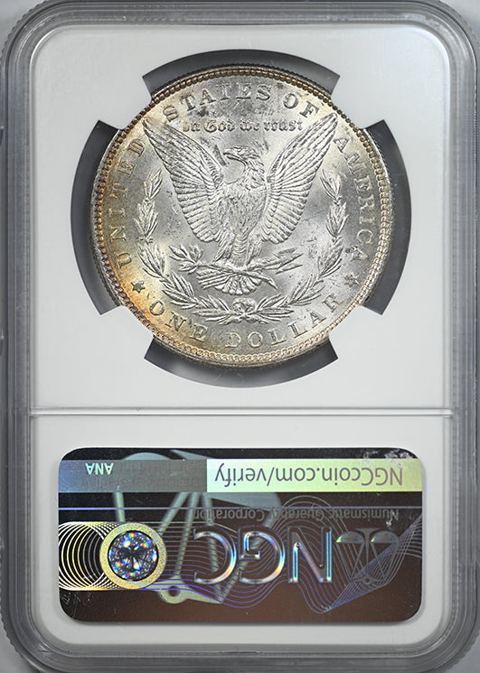 1886 Morgan Dollar $1 NGC MS65 CAC - TEXTILE TONED!