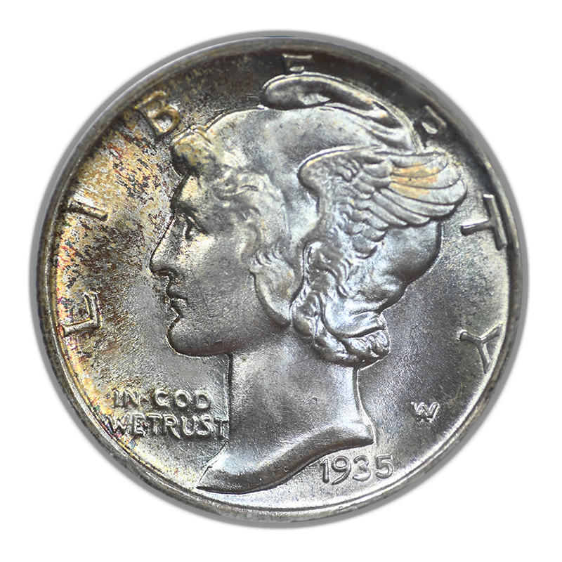 1935-S Mercury Dime 10C PCGS MS66